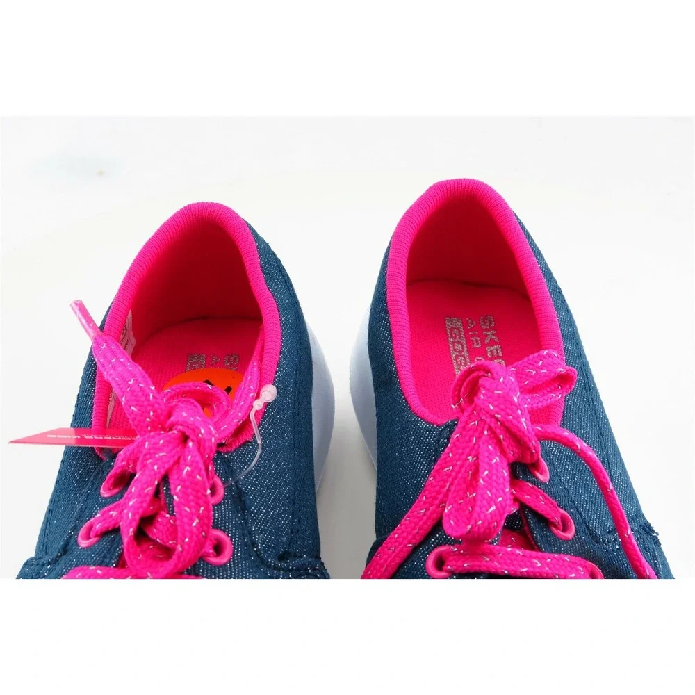 Skechers Toddler Girls'‎ Goga Mat Shoes Size 11 Blue Fabric Lace Up Lightweight
